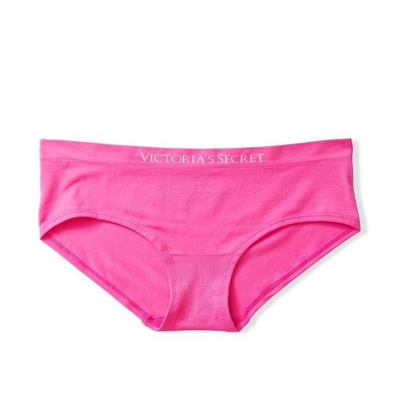 Victoria's Secret Bare Seamless Logo Hiphugger Panty Pink Large NEW - Picture 5 of 7
